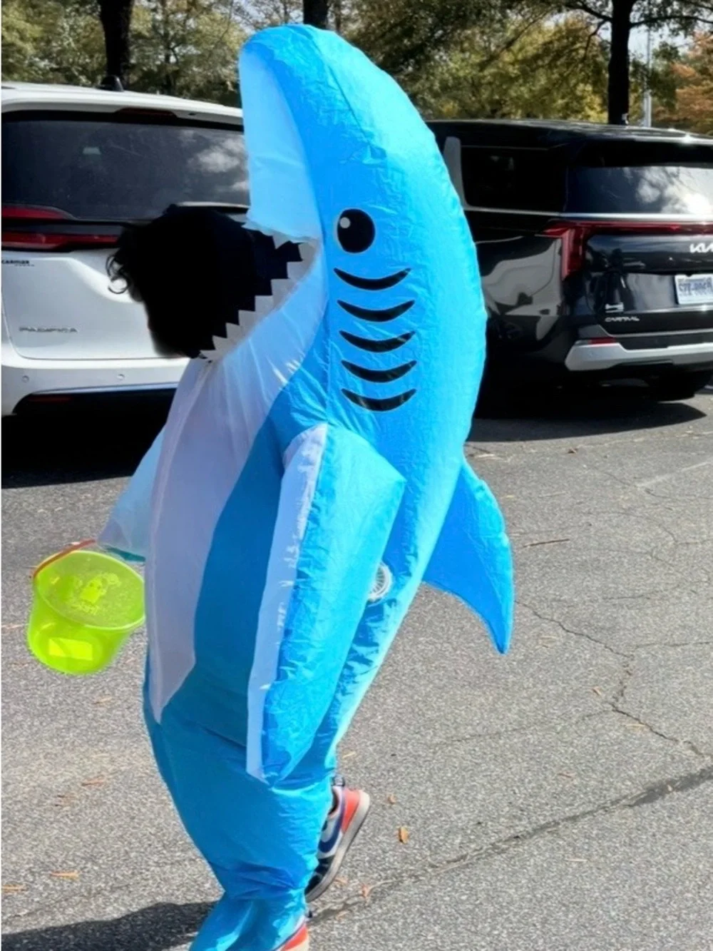 Blue & White Shark Inflatable Kids Costume